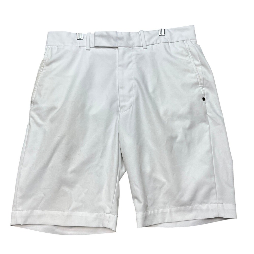 RLX Ralph Lauren Shorts Mens 30 White Flat Front Technical Golf Performance